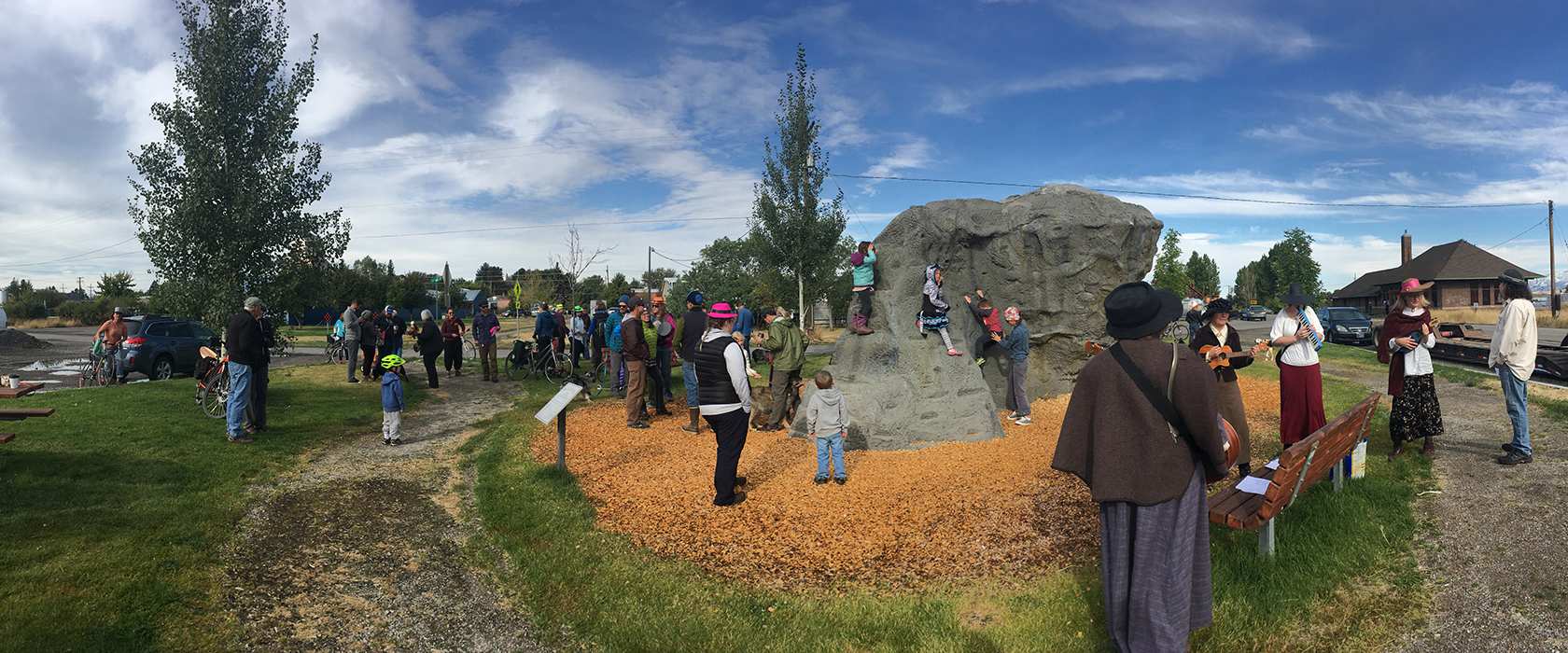 Parade of Sheds at climbing rock